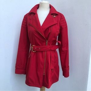 Michael Michael Kors Cherry Red Short Trench